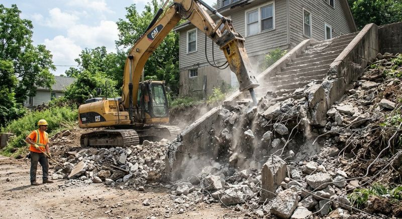 Concrete Steps Demolition in Bergen County, NJ